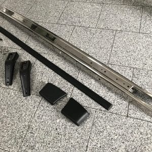 Caddy 1 Chromstoßstange, EDELSTAHL spiegelpoliert KOMPLETT-SET-2, VORNE