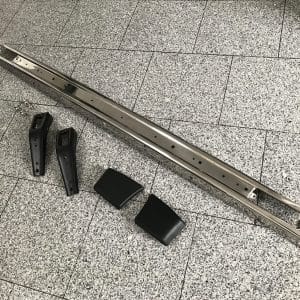 Caddy 1 Chromstoßstange, EDELSTAHL spiegelpoliert, KOMPLETT-SET-1 VORNE