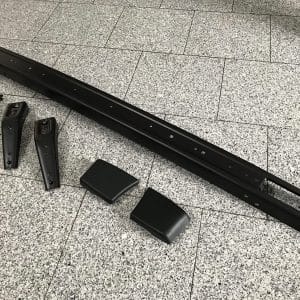 Caddy 1 Metallstoßstangen, schwarz PULVERBESCHICHTET, KOMPLETT-SET-1, VORNE