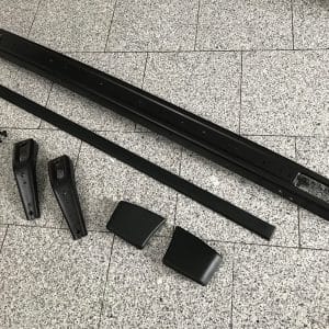 Caddy 1 Metallstoßstange, schwarz, PULVERBESCHICHTET KOMPLETT-SET-2, vorne